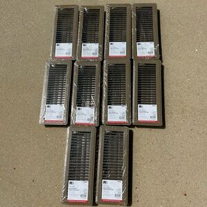 RELIABILT‎ 4-in x 12-in Steel Brown Floor Register, 10 Pack (new)